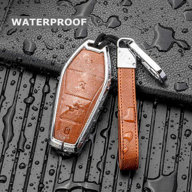 Key Rings Key Case Cover for BYD Song Plus Atto 3 Han EV Tang DM Qin Seal Dolphin Leather Metal Remote Fob Holder Keychain Car Accessories J230413