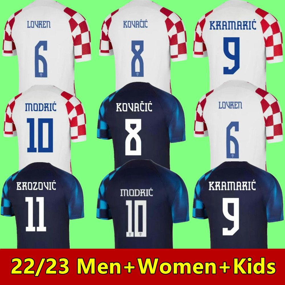 

2022 soccer jerseys MANDZUKIC MODRIC PERISIC KALINIC football shirt 22 23 RAKITIC CrOaTiA KOVACIC Men kids kit uniforms, Adult away+world cup patch