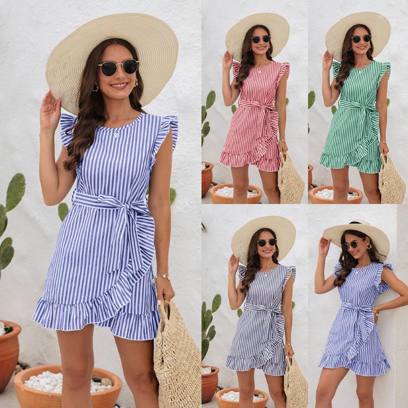 Casual Dresses 2023 Fashion Bohemian Slim Striped Dress Strappy Short Sleeve Spring Summer Vacation Travel, Red
Casual Dresses 2023 Fashion Bohemian Slim Striped Dress Strappy Short Sleeve Spring Summer Vacation Travel, Red