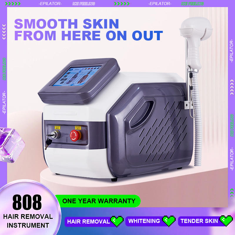 Professional Ice Cooling System 808Nm Hair Removal Painless Permanent Bikini Laser Hair Removal Machine