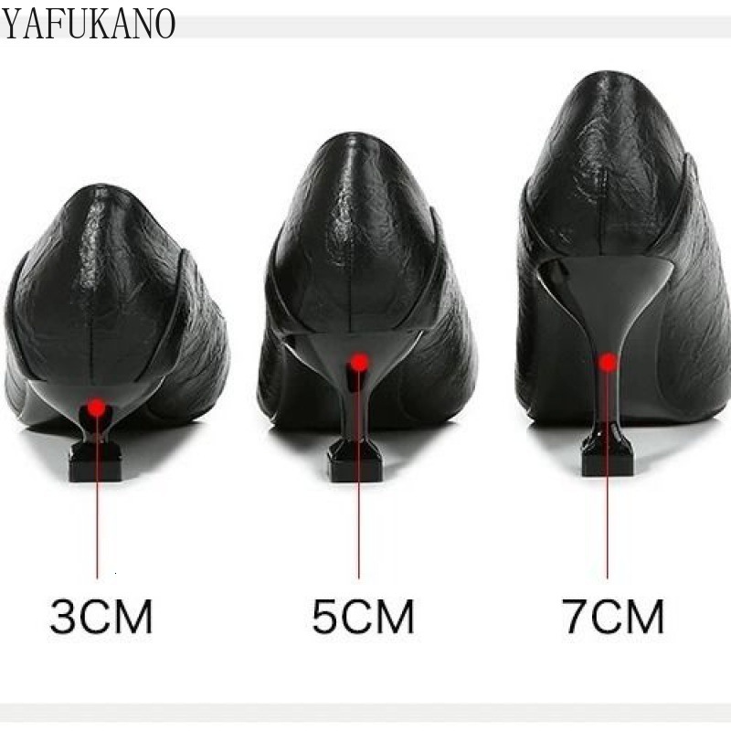 Dress Shoes Soft Leather Shallow Fashion Women's High Heels Shoes Black Pointed Toe Women Pumps Show Thin Female Office Shoe 230413