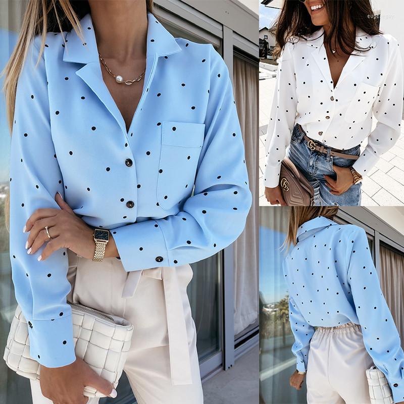 Women's Blouses 2023 Design Good Quality Factory Price Fashion Selling Polka Dot Print Long-Sleeved Suit Collar Shirt, White
Women's Blouses 2023 Design Good Quality Factory Price Fashion Selling Polka Dot Print Long-Sleeved Suit Collar Shirt, White