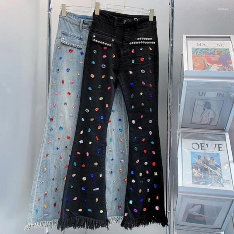Women's Jeans Fashion Diamond Tassels Flare Women High Waist Spring Autumn Heavy Industry, Black
Women's Jeans Fashion Diamond Tassels Flare Women High Waist Spring Autumn Heavy Industry, Black