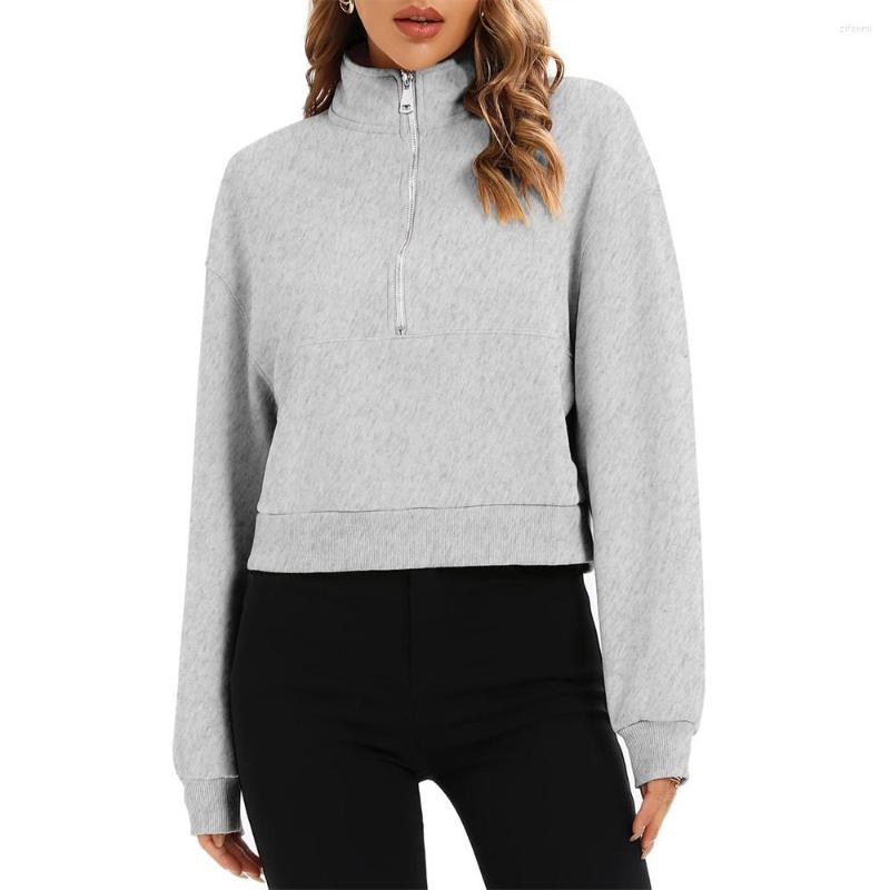 Women's Hoodies Douhoow Women Cropped Half Zip Sweatshirts Solid Color Pullovers Long Sleeve Hoodie Tops Stand Collar Spring Autumn, Gray
Women's Hoodies Douhoow Women Cropped Half Zip Sweatshirts Solid Color Pullovers Long Sleeve Hoodie Tops Stand Collar Spring Autumn, Gray