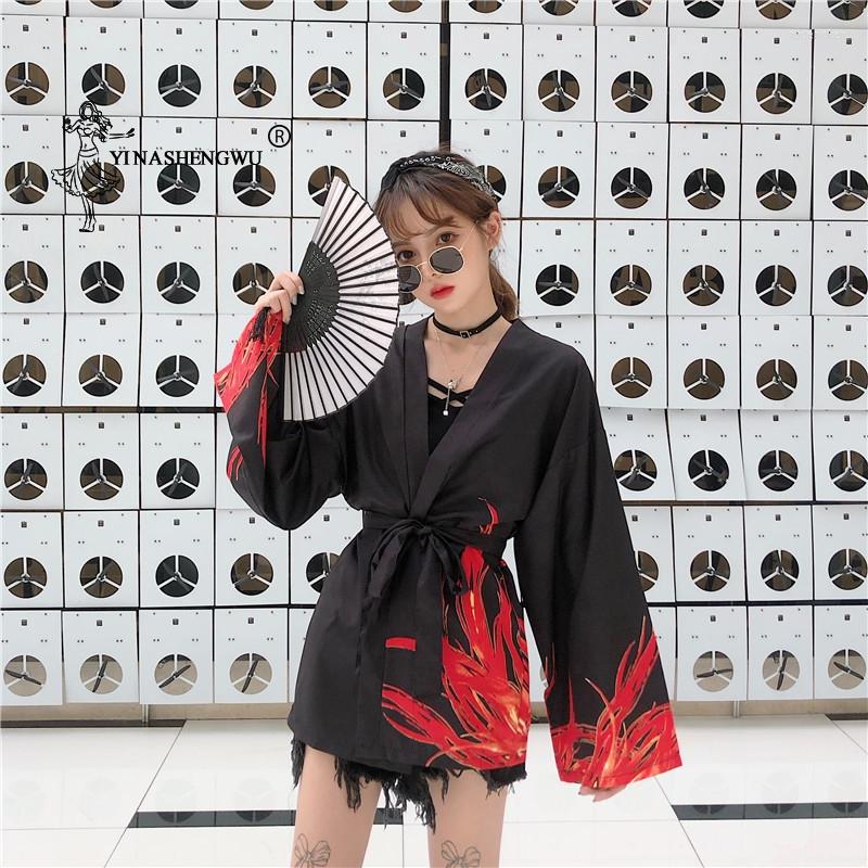 Ethnic Clothing Yukata Women Japanese Kimono Cardigan Dragon Printed Long Sleeve Shirt Casual Kimonos Femme Kawaii Asian Cosplay Costumes
Ethnic Clothing Yukata Women Japanese Kimono Cardigan Dragon Printed Long Sleeve Shirt Casual Kimonos Femme Kawaii Asian Cosplay Costumes