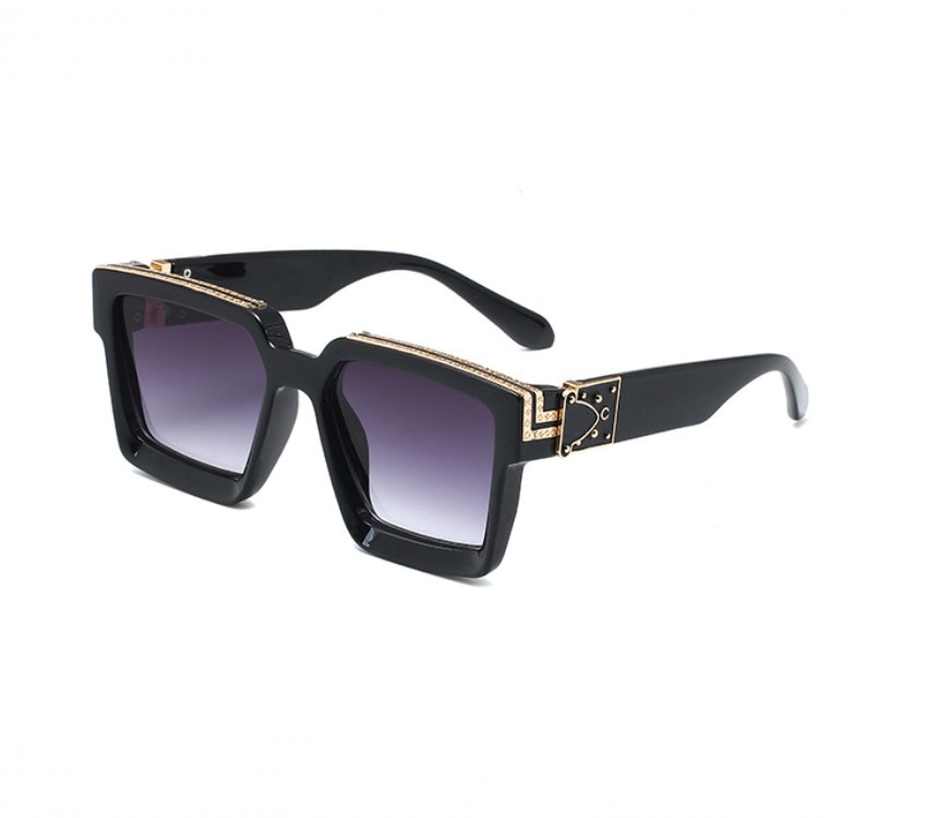 Luxury MILLIONAIRE Sunglasses Full Frame Vintage Sunglass Designer Sunglasses For Men Shiny Gold Hot Sell Gold Plated Top