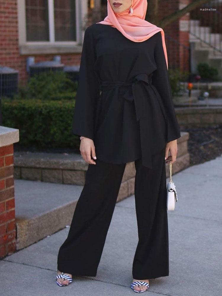 Ethnic Clothing Nida 2Pcs Set Long Wide Pant Suit Tops Women Matching Elegant Muslim Sets Islam Dubai Turkey Modesty Caftan Outfit Spring
Ethnic Clothing Nida 2Pcs Set Long Wide Pant Suit Tops Women Matching Elegant Muslim Sets Islam Dubai Turkey Modesty Caftan Outfit Spring