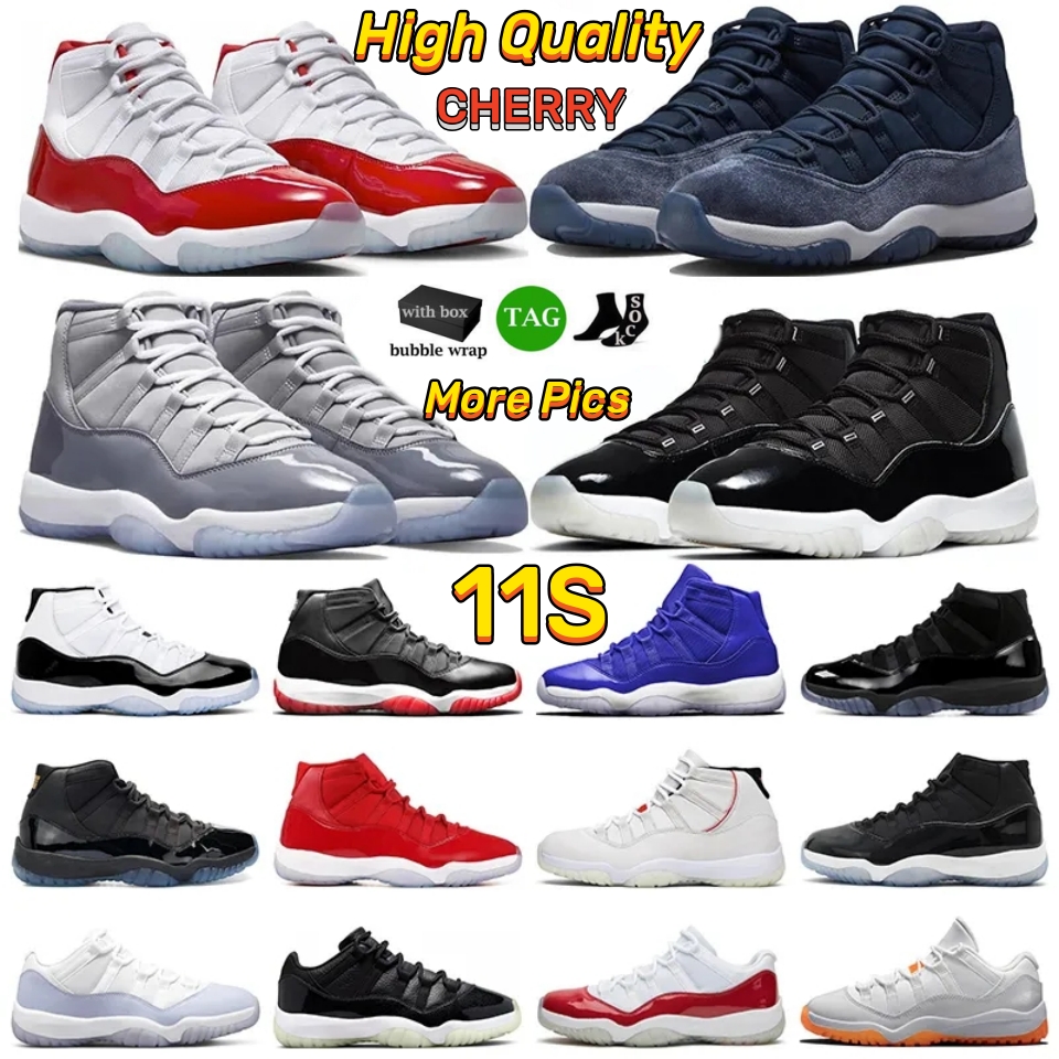Cool grey 11s retro jordens 11 cherry Basketball Shoes Men Women Midnight Navy Pure Violet Cap and Gown Bred jumpman 11 sports sneakers outdoor shoes with box
Cool grey 11s retro jordens 11 cherry Basketball Shoes Men Women Midnight Navy Pure Violet Cap and Gown Bred jumpman 11 sports sneakers outdoor shoes with box