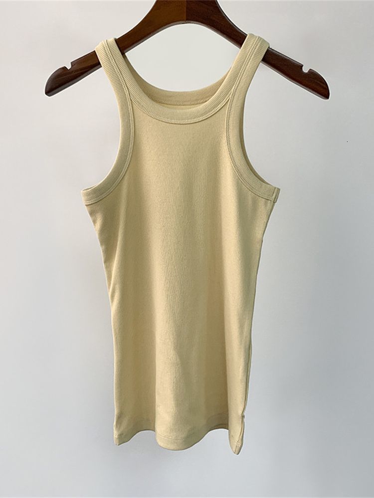 Camisoles Tanks Women O-neck Sleeveless Tank Top lady Slim Stretch Vest Slim Camis Female Casual Fashion Bottoming Top 230413