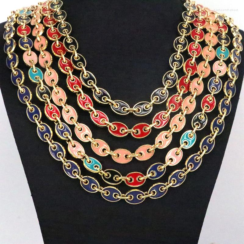 Pendant Necklaces 5Pcs Gold Enamel Coffee Bean Chain Colorful Necklace Pig Nose Chunky Statement Oval
Pendant Necklaces 5Pcs Gold Enamel Coffee Bean Chain Colorful Necklace Pig Nose Chunky Statement Oval