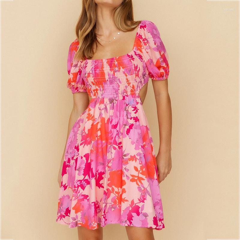 Party Dresses Foridol Backless Bowknot Waist Hollow Out Sexy Summer Rose Red Dress Women's Vintage Floral Print Boho Beach Chic
Party Dresses Foridol Backless Bowknot Waist Hollow Out Sexy Summer Rose Red Dress Women's Vintage Floral Print Boho Beach Chic