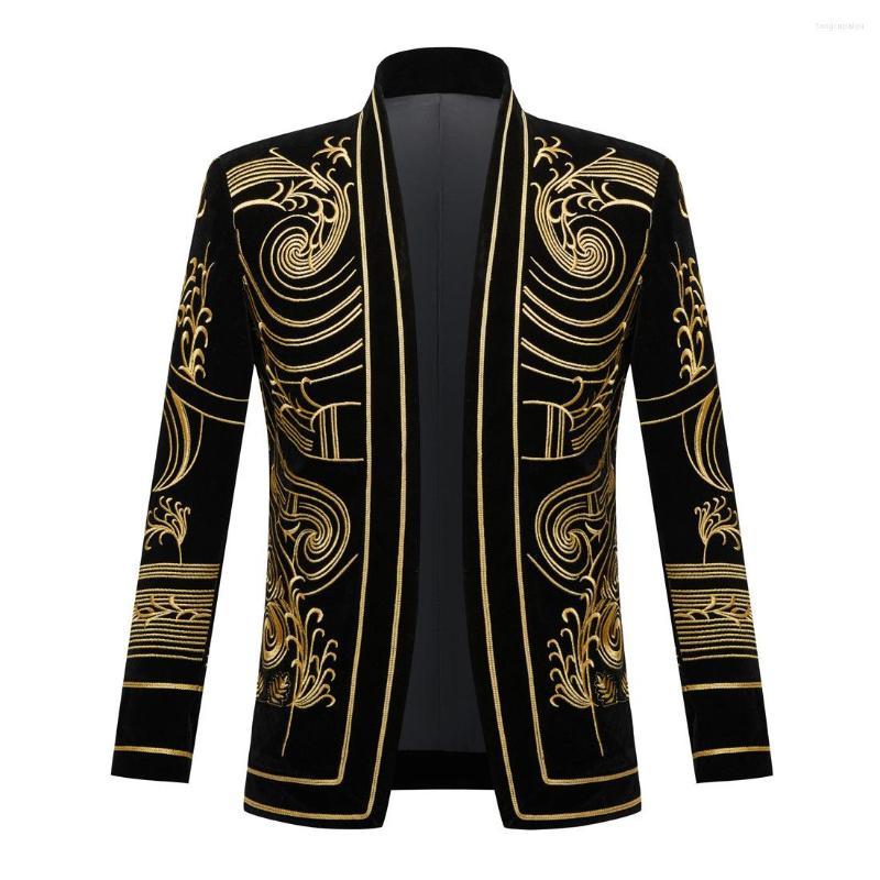 Men's Suits Men Party Blazers Suit Spring And Autumn Casual Vintage Embroidery Jacket Trendy Singer Costume Fashion Large Size Clothing, Blue
Men's Suits Men Party Blazers Suit Spring And Autumn Casual Vintage Embroidery Jacket Trendy Singer Costume Fashion Large Size Clothing, Blue