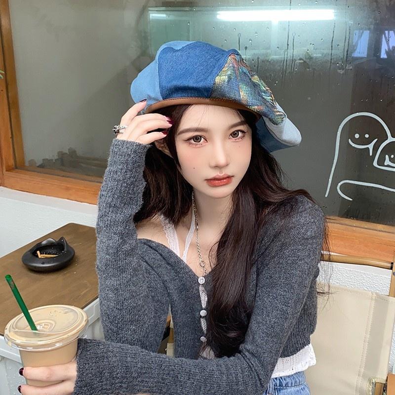 Berets Oversized Fashionable Beret Women European And American Retro Wild Cowboy Stitching Street Cloud HatBerets, Denim
Berets Oversized Fashionable Beret Women European And American Retro Wild Cowboy Stitching Street Cloud HatBerets, Denim