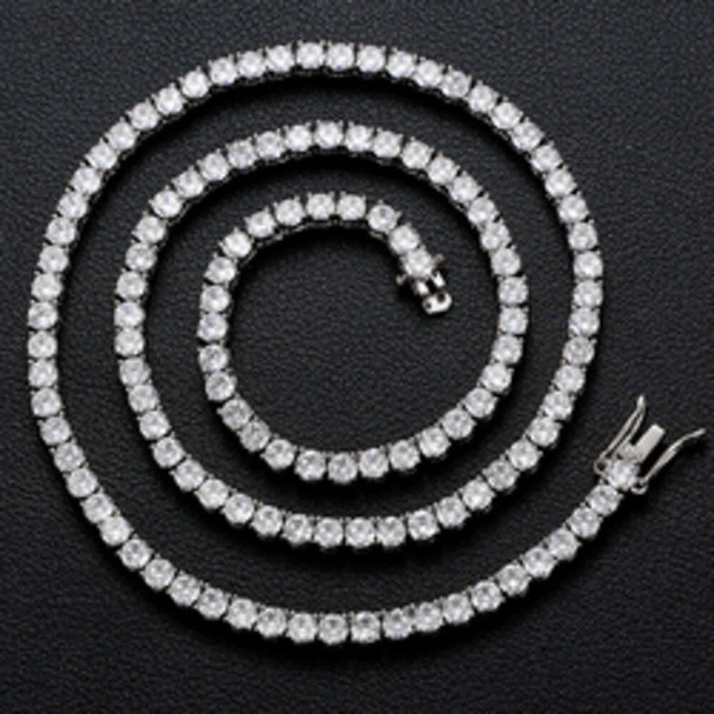 Fine jewelry necklaces Hip Hop Sterg Sier VVS moissanite dia Cluster Iced Out tennis chain bracelet necklace For Men Women