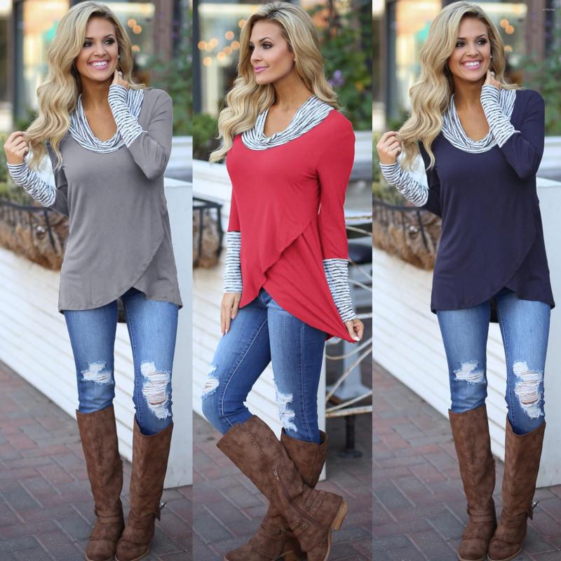 Women' T Shirts Spring Autumn Tee Top Patchwork Woman T-shirt Slim Female Long Sleeve Striped, Blue
Women' T Shirts Spring Autumn Tee Top Patchwork Woman T-shirt Slim Female Long Sleeve Striped, Blue