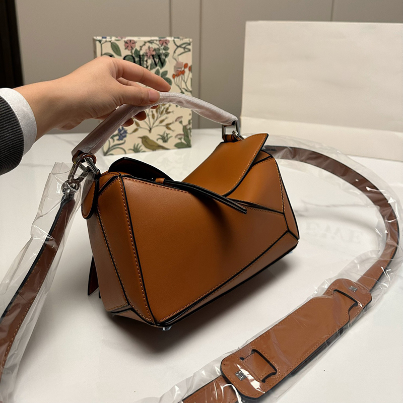 Loewss puzzle handbag Designer Bag Women Single Shoulder Luxury Fashion bags Leather Portable Diagonal Cross Bags Woman tote Lady handbags Size 24cm With Box, #26 size:24x16cm