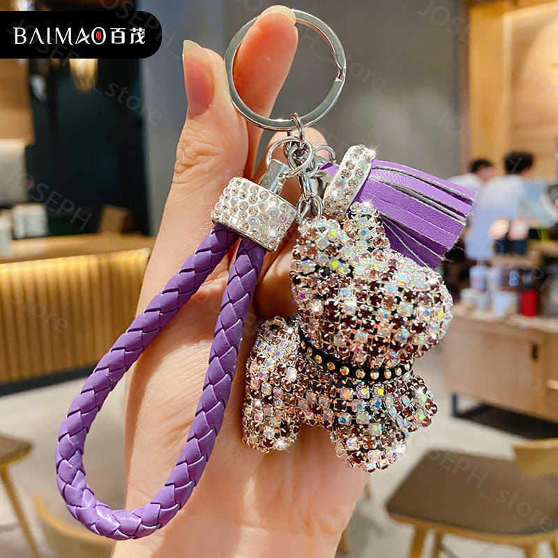 Key Rings Anime Cute Bear Keychain Accessories Chains for Women Men Accesorios Car Accessory Birthday Gift of Bag Pendant J230413