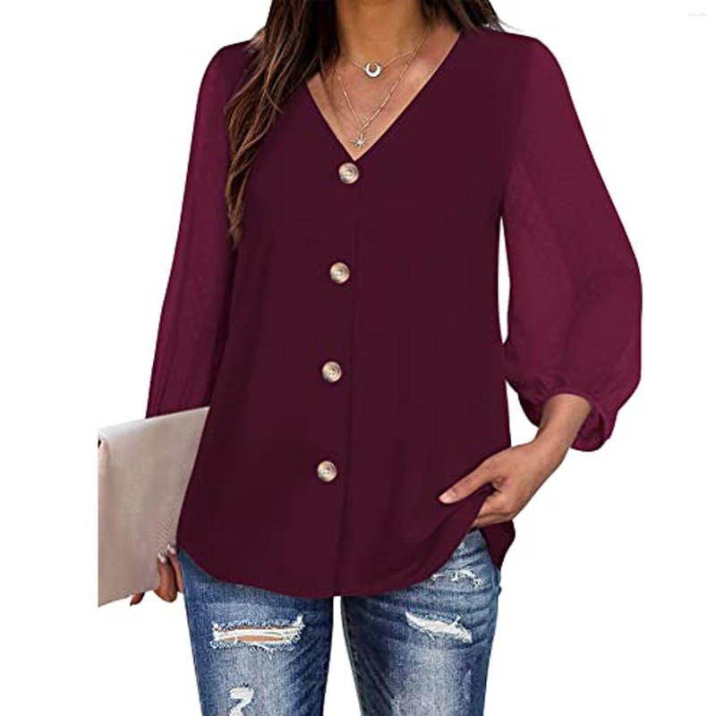 Women' Blouses Fashion Women V-neck Chiffon Blouse 2023 Spring Puff Sleeve Loose Shirts Female Casual Camisas Y Blusas, Blue
Women' Blouses Fashion Women V-neck Chiffon Blouse 2023 Spring Puff Sleeve Loose Shirts Female Casual Camisas Y Blusas, Blue