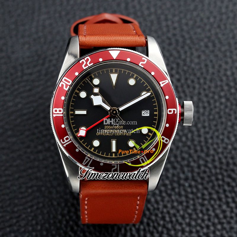 AMF 41mm GMT M79830RB 79830 Mens Watches A2813 Automatic Mens Watch Black Dial Red Bezel Steel Csse Brown Leather Strap New Watches Timezonewatch ATD009, Atd-009
AMF 41mm GMT M79830RB 79830 Mens Watches A2813 Automatic Mens Watch Black Dial Red Bezel Steel Csse Brown Leather Strap New Watches Timezonewatch ATD009, Atd-009