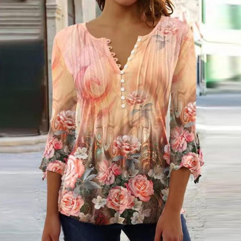 Women' Blouses Beautiful Summer Blouse Three Quarter Sleeves Pullover Commute Women Shirt Soft Lady Top Garment, Orange
Women' Blouses Beautiful Summer Blouse Three Quarter Sleeves Pullover Commute Women Shirt Soft Lady Top Garment, Orange