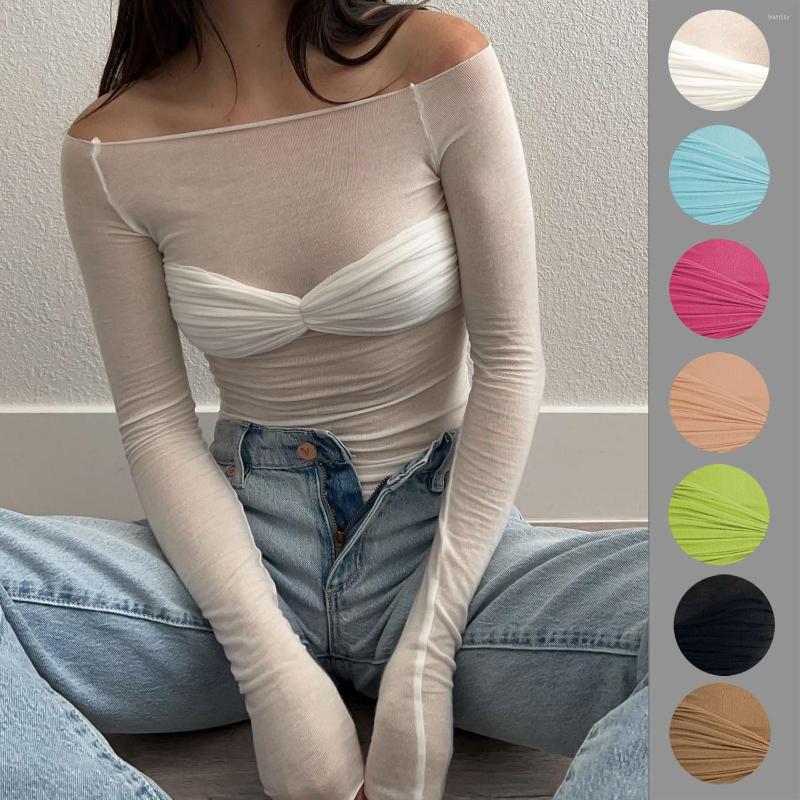 Women' T Shirts 2023 Mesh Sheer Off-Shoulder Top Shirt For Women Long Sleeve See-Through Lace Knit Pullover Tops Summer Tee, Green
Women' T Shirts 2023 Mesh Sheer Off-Shoulder Top Shirt For Women Long Sleeve See-Through Lace Knit Pullover Tops Summer Tee, Green