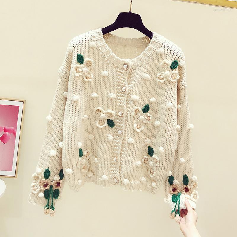 Women's Knits Handmade Embroidered Cardigans Knit Wear Sweet Long Sleeve Short Mujer Chaqueta Autum Winter V-Neck Sweaters For Women, Khaki
Women's Knits Handmade Embroidered Cardigans Knit Wear Sweet Long Sleeve Short Mujer Chaqueta Autum Winter V-Neck Sweaters For Women, Khaki
