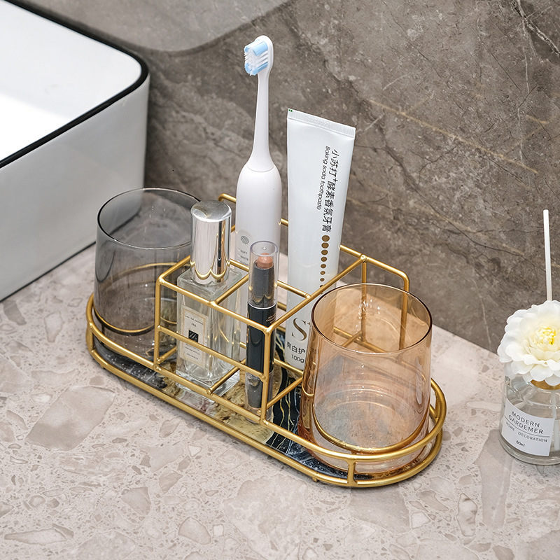 Light luxury bathroom shelving Perforation-free bathroom shelving Toiletries Electric toothbrush storage rack Hanging on the wall 230413 
Light luxury bathroom shelving Perforation-free bathroom shelving Toiletries Electric toothbrush storage rack Hanging on the wall 230413