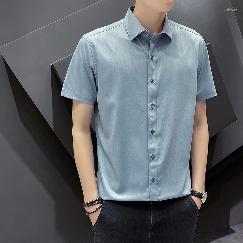 Men's Casual Shirts Summer Men 2023 Short Sleeve Business For Turn-Down Collar Solid Color Slim Fit Clothing, Whiteblue shirts
Men's Casual Shirts Summer Men 2023 Short Sleeve Business For Turn-Down Collar Solid Color Slim Fit Clothing, Whiteblue shirts