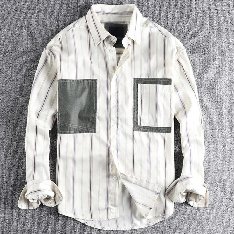 Men's Casual Shirts Retro Man's Shirt Striped Simple Cotton Plus Size 4XL Business Coat Men Spring Autumn Mans Tees Overshirt White, Picture shown
Men's Casual Shirts Retro Man's Shirt Striped Simple Cotton Plus Size 4XL Business Coat Men Spring Autumn Mans Tees Overshirt White, Picture shown