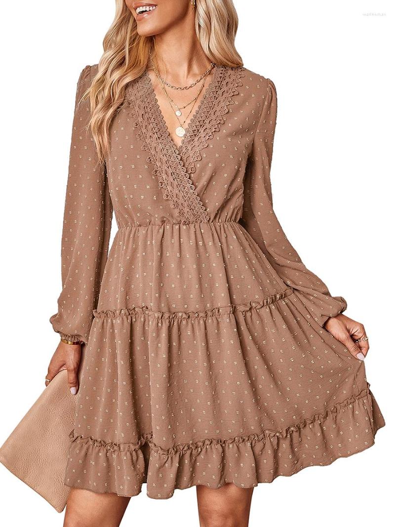 Casual Dresses Wedding Guest For Women Sexy Wrap V Neck Dress Long Sleeve Lace Trim Mini Swiss Dot Tiered A-line, Green
Casual Dresses Wedding Guest For Women Sexy Wrap V Neck Dress Long Sleeve Lace Trim Mini Swiss Dot Tiered A-line, Green