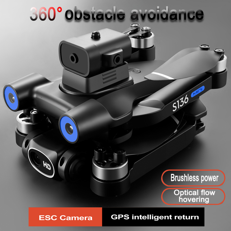 Intelligent Uav Drones GPS 4K HD Dual Camera Aerial Pography Obstacle Avoidance Brushless Helicopter Foldable RC Quadcopter