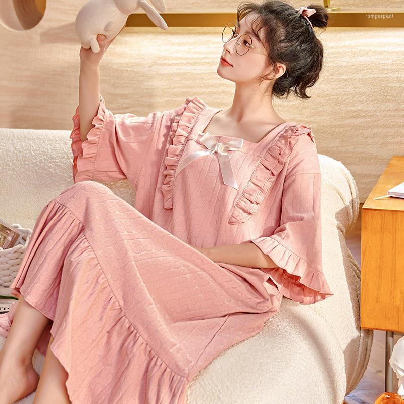 Women's Sleepwear Summer Nightgown Sexy Nightdress O-neck Night Gowns For Women Fashion Sleep Wear Elegant Womens Drees Female Nightie
Women's Sleepwear Summer Nightgown Sexy Nightdress O-neck Night Gowns For Women Fashion Sleep Wear Elegant Womens Drees Female Nightie