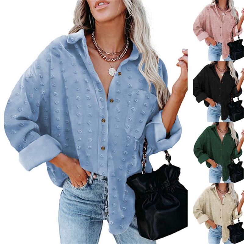 Women' T Shirts Chiffon Jacquard Shirt Long-sleeved Lapel Blouse Breasted Loose Cardigan 2023 Spring Solid Color Top Clothing For Women, Black
Women' T Shirts Chiffon Jacquard Shirt Long-sleeved Lapel Blouse Breasted Loose Cardigan 2023 Spring Solid Color Top Clothing For Women, Black