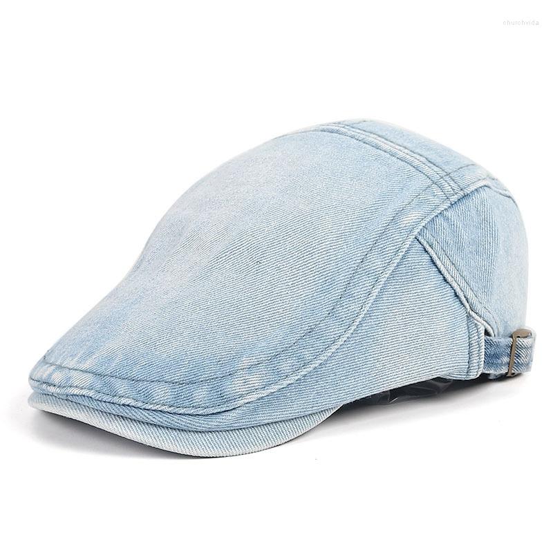 Berets Denim Material Short Brim Solid Color Men Adjustable Beret Sun Protection Vintage Outdoor Spring Autumn Peaked Cap, 02
Berets Denim Material Short Brim Solid Color Men Adjustable Beret Sun Protection Vintage Outdoor Spring Autumn Peaked Cap, 02