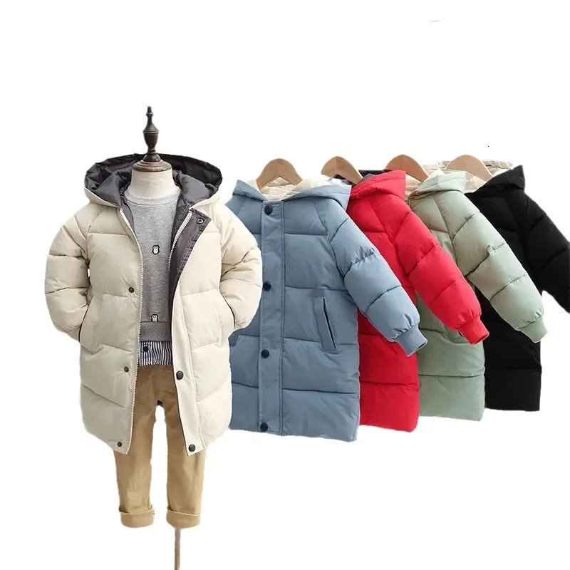 Down Coat Children's Down Winter Jacket for Baby Boys Girls Cotton-padded Parka Coats Thicken Warm Long Jackets Overalls for Toddler Kids 231113