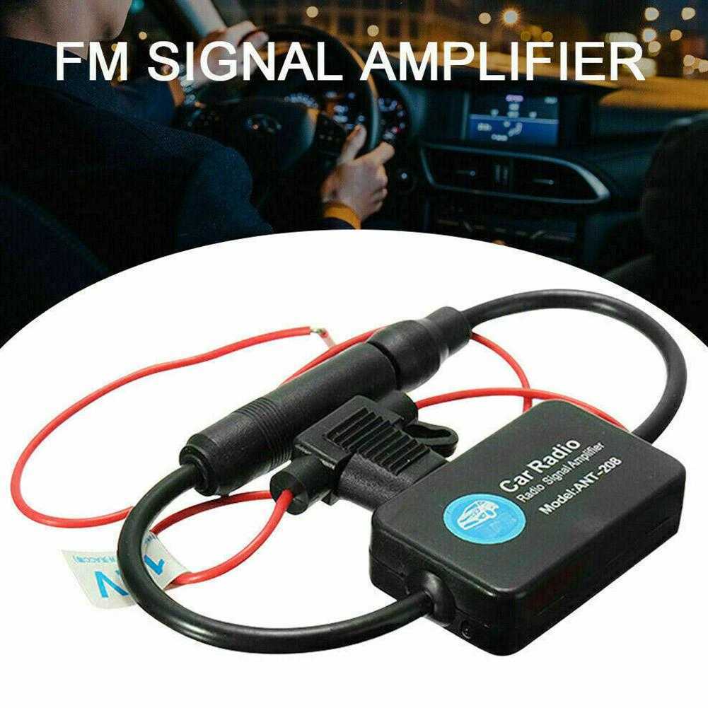 New 12V Car Radio Antenna FM/AM Radio Signal Amplifier Booster Car Antenna Aerials 80-108MHZ For Marine Boat Auto