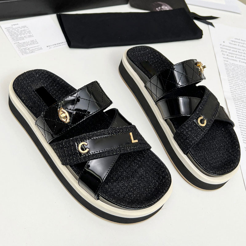 Womens Platform Heels Slippers Sheepskin Slip On Sandals Designer Quilted Texture Hardware Matelasse Slides 23ss Summers Outdoor Beach Shoes Soft And Light Mules, Shoe box
Womens Platform Heels Slippers Sheepskin Slip On Sandals Designer Quilted Texture Hardware Matelasse Slides 23ss Summers Outdoor Beach Shoes Soft And Light Mules, Shoe box