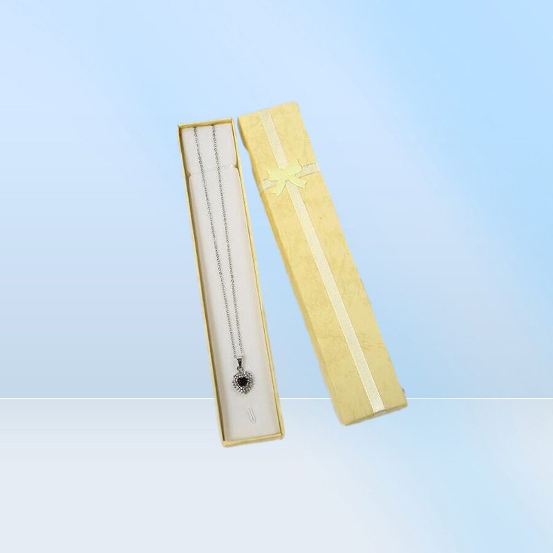 12pcslot Mix Colors Jewelry Necklace Boxes Packaging Display For Fashion Craft Gift 20x4x2cm BX8