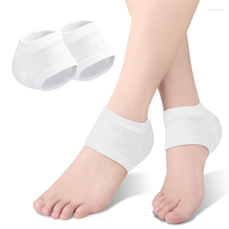 Women Socks 2pc Gel Heel Protector Sleeve Silicone Pads Support Feet Care Skin Repair Cushion Half-yard Solid, White
Women Socks 2pc Gel Heel Protector Sleeve Silicone Pads Support Feet Care Skin Repair Cushion Half-yard Solid, White