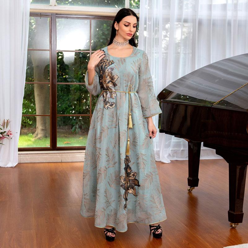 Ethnic Clothing Sequins Jalabiya Moroccan Kaftan Women Fashion Embroidered Eveing Party Dress Muslim Robe Middle East Islam Clothes
Ethnic Clothing Sequins Jalabiya Moroccan Kaftan Women Fashion Embroidered Eveing Party Dress Muslim Robe Middle East Islam Clothes