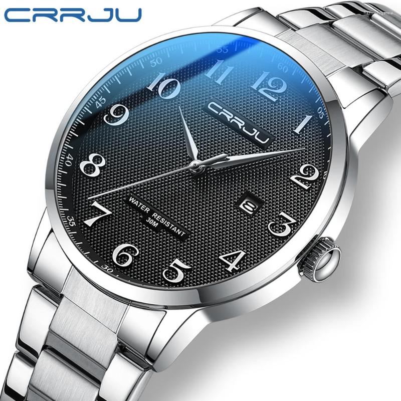Wristwatches CRRJU Mens Watches 3ATM Sports Waterproof Quartz Wristwatch Luminous Clock With Steel Bezel Watch For Men Relogio Masculino Box, Gold
Wristwatches CRRJU Mens Watches 3ATM Sports Waterproof Quartz Wristwatch Luminous Clock With Steel Bezel Watch For Men Relogio Masculino Box, Gold