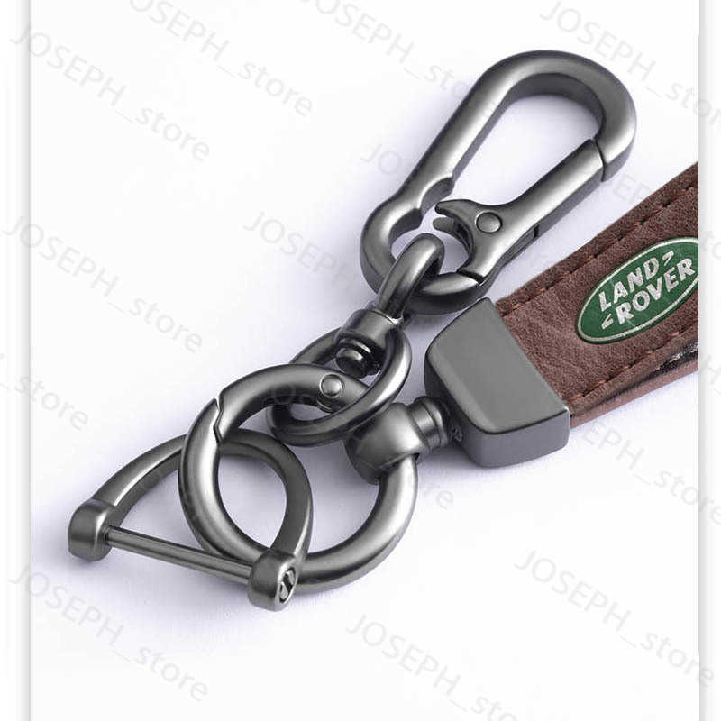 Key Rings Genuine Leathe Car Key Cover For Land Rover Range Sport Evoque Freelander2 For Jaguar XF XJ XJL C-X16 XKR XEL E-PACE Keychain J230413