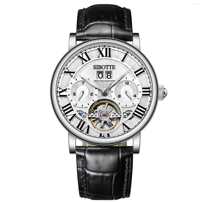 Wristwatches SIBOTTE Men's Automatic Mechanical Watch Multi-function Dial With Week Month Calendar Sapphire Waterproof Business For Men, Sj8111-silver
Wristwatches SIBOTTE Men's Automatic Mechanical Watch Multi-function Dial With Week Month Calendar Sapphire Waterproof Business For Men, Sj8111-silver