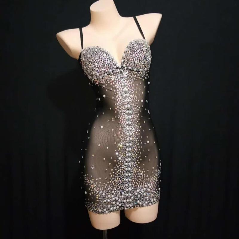 Casual Dresses Sparkly Summer Women Black Sleeveless See Through Mini Evening Party Dress 2023 Birthday Celebrity Prom Female Singer Stage W
Casual Dresses Sparkly Summer Women Black Sleeveless See Through Mini Evening Party Dress 2023 Birthday Celebrity Prom Female Singer Stage W