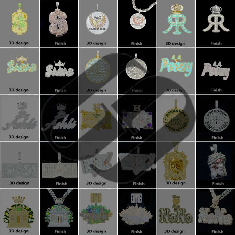 European and American iced out hip hop jewelry moneybag men hip hop necklace pendants custom moissanite pendant jewelry necklace