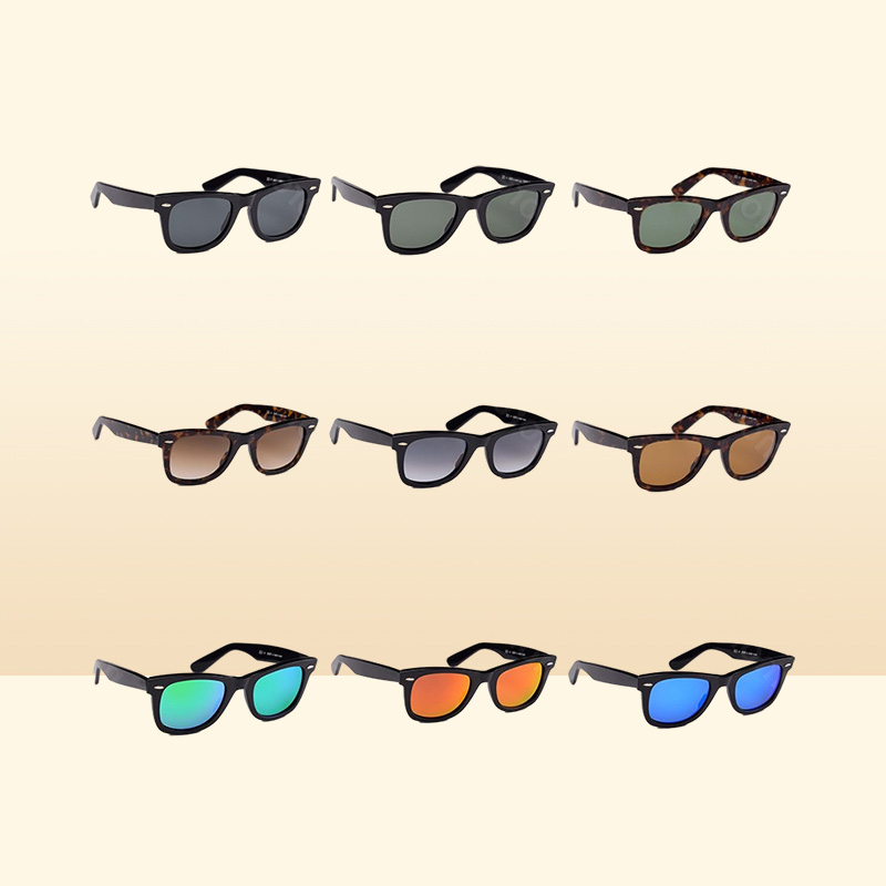 Top Quality 50mm 54mm Size Classic Sunglasses Men Women Square Acetate Frame Real UV400 Glass Lenses Sun Glasses with Accessories 1918738