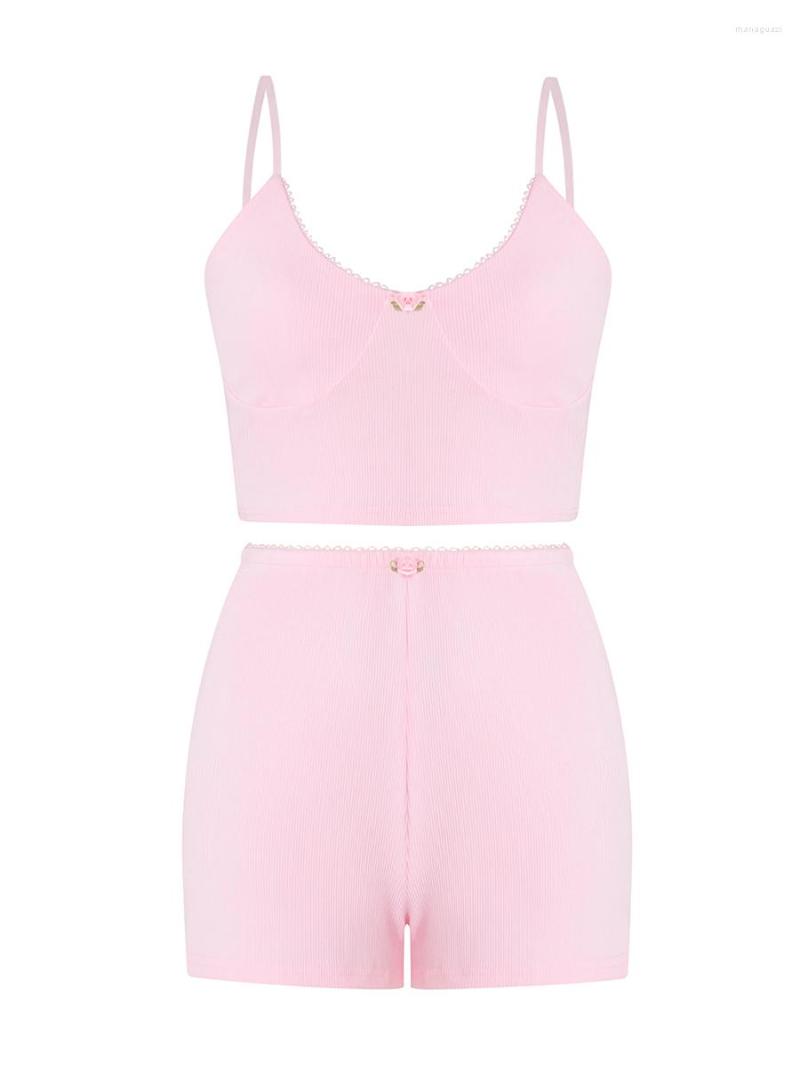 Women' Tracksuits Women Summer Clothes Set Deep V-neck Sleeveless Camisole And Casual Elastic Shorts Clubwear, Pink
Women' Tracksuits Women Summer Clothes Set Deep V-neck Sleeveless Camisole And Casual Elastic Shorts Clubwear, Pink