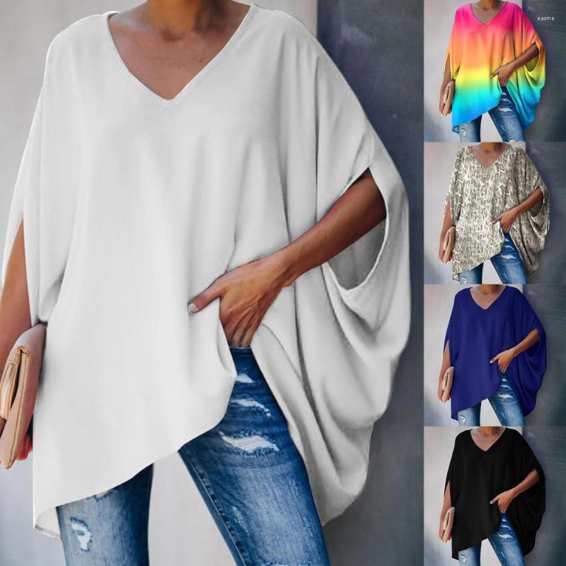 Women' Blouses Casual V Neck Tie Dye Print Bat Sleeve Tops T-shirts Autumn Loose Solid Half Ladies Elegant Hedging, White
Women' Blouses Casual V Neck Tie Dye Print Bat Sleeve Tops T-shirts Autumn Loose Solid Half Ladies Elegant Hedging, White