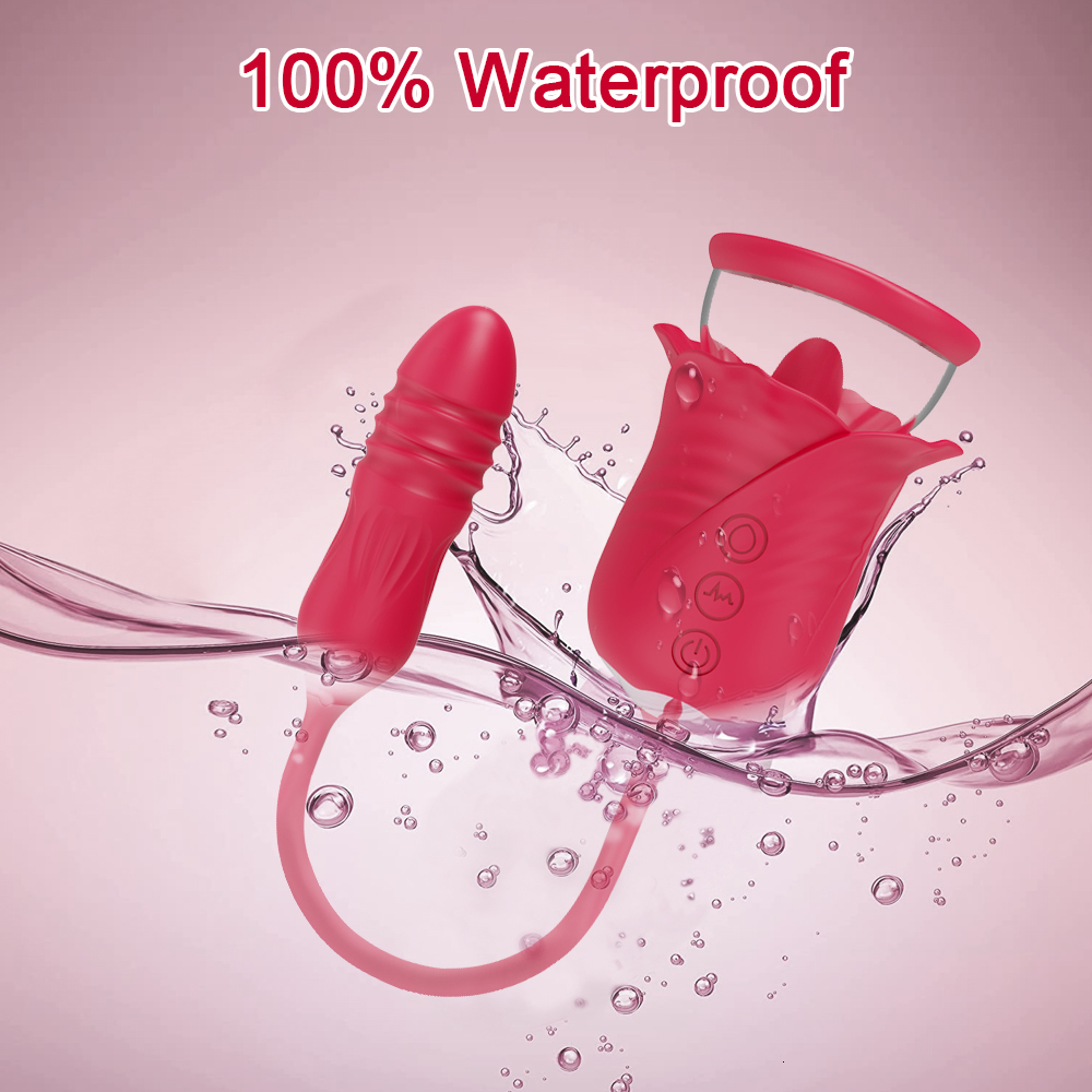 Vibrators Rose Sex Toy Vibrator for Women Sucking G Spot Clitoris Stimulator Thrusting Vagina Nipple Clit Sucker Vibrating Goods for Adult 230413