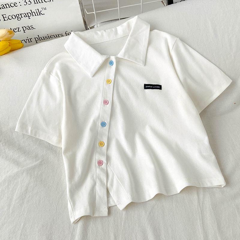 Women's T Shirts Irregular T-shirt For Woman Korean Style Short Sleeve Top Tees Cotton Ladies Turn Down Collar Tshirt Kawaii Clothes, White
Women's T Shirts Irregular T-shirt For Woman Korean Style Short Sleeve Top Tees Cotton Ladies Turn Down Collar Tshirt Kawaii Clothes, White